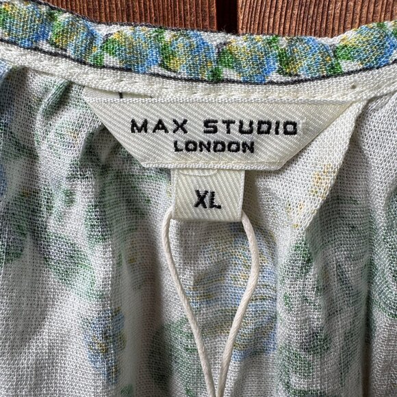 NWT Max Studio London Summer Blooms Smocked Maxi Dress in Women's X-Large - Picture 3 of 15